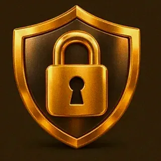 Shield with padlock — Uptown Pokies
