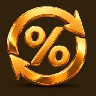 Percent cycle icon — Uptown Pokies