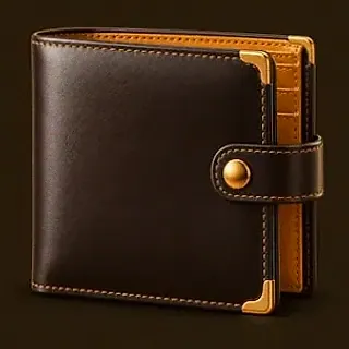 Leather bifold wallet — Uptown Pokies