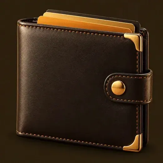 Leather wallet — Uptown Pokies
