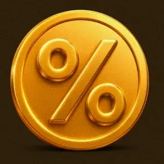 Gold percent coin — Uptown Pokies
