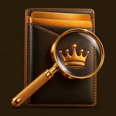 Wallet and magnifier — Uptown Pokies