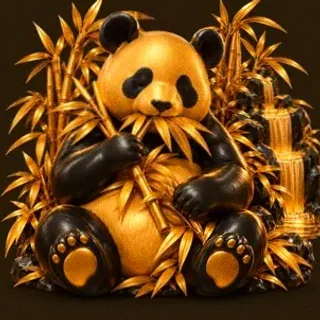 Panda eating bamboo — Uptown Pokies