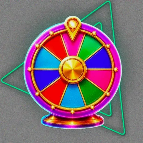 Colourful prize wheel
