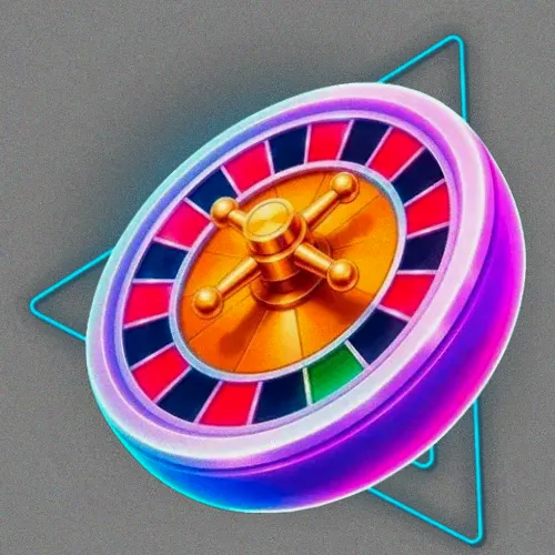 Neon roulette wheel