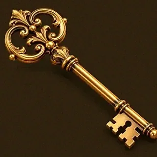 Ornate antique key — Uptown Pokies