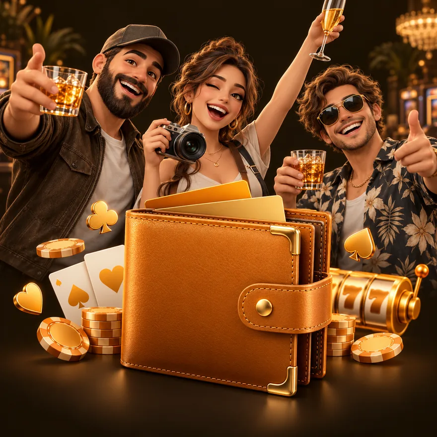 Leather wallet — Uptown Pokies